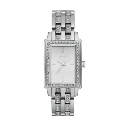 DKNY Ladies' Silver Dial Stone Set Bracelet Watch - Product number 9563822