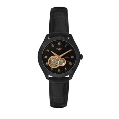 Rotary Jura Men's Black Strap Watch