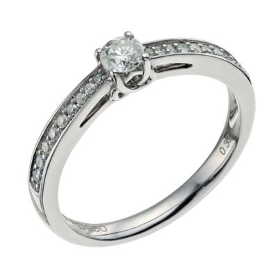 Palladium 1/3 ct diamond ring - Product number 9566120