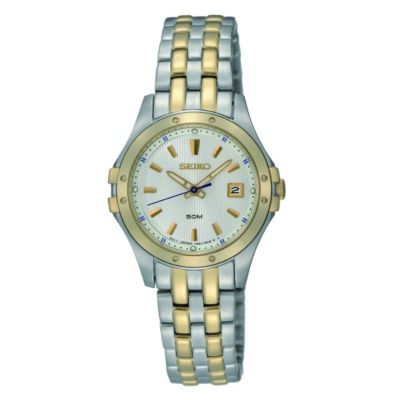 Seiko Ladies' White Dial Two Colour Bracelet Watch - Product number 9572945