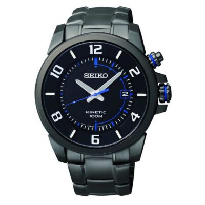 Seiko Kinetic Men's Black Dial Bracelet Watch - Product number 9573216