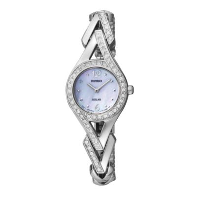 Seiko Solar Ladies' Swarovski Stone Set Bracelet Watch - Product number 9573585