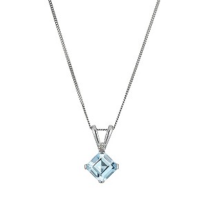 9ct White Gold Blue Topaz Pendant9ct White Gold Blue Topaz Pendant