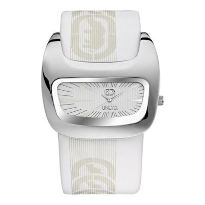 Marc Ecko White Leather Cuff Watch