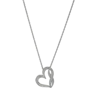 Argentinium Silver & Diamond Heart Pendant - Product number 9575871