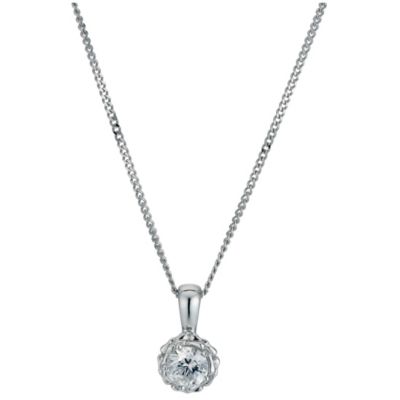 The Forever Diamond 9ct White Gold 15pt Diamond Pendant