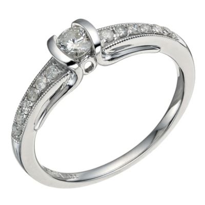 18ct White Gold 1/3 Carat Diamond Solitaire - Product number 9576126