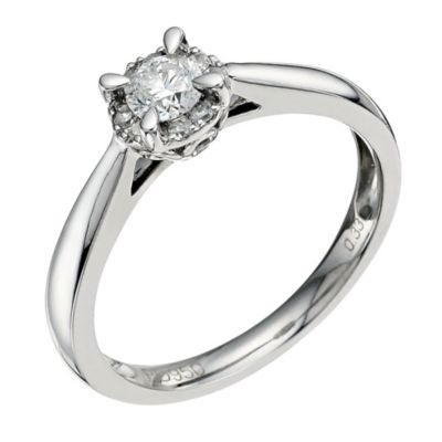 Palladium 1/3 Carat Diamond Solitaire - Product number 9576371