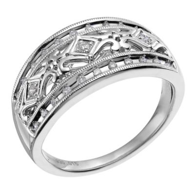Argentinium Silver 0.15 Point Diamond Eternity Ring - Product number 9581898