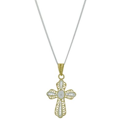 Silver & Gold Plated Cross Pendant - Product number 9592334