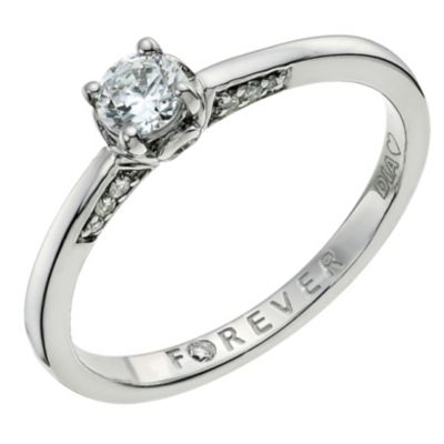 The Forever Diamond Palladium 38pt Diamond Ring - Product number 9592962