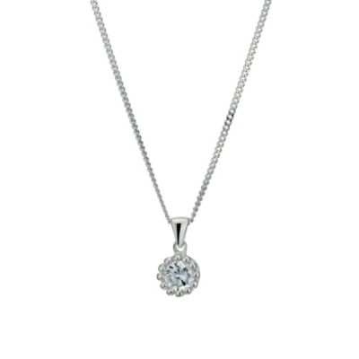 Silver and Cubic Zirconia Fancy Claw Pendant - Product number 9595880