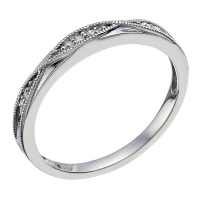 Palladium & Diamond Shaped Band - Product number 9597239