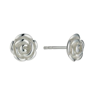 Silver Rose Stud Earrings - Product number 9597972