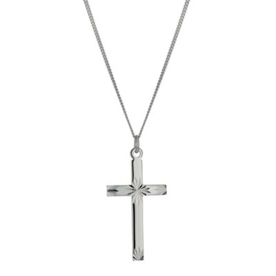 Silver Diamond Cut Cross Pendant - Product number 9597999