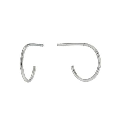 Silver 1/2 hooped stud earrings - Product number 9598014