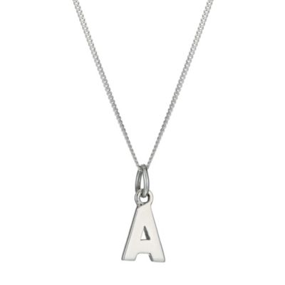 H Samuel Sterling Silver Initial A Pendant