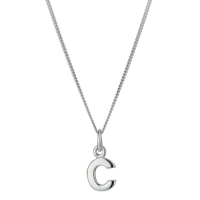 H Samuel Sterling Silver Initial C Pendant