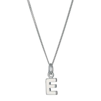 H Samuel Sterling Silver Initial E Pendant