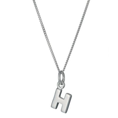 H Samuel Sterling Silver Initial H Pendant