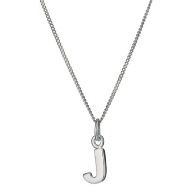 H Samuel Sterling Silver Initial J Pendant