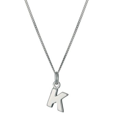 H Samuel Sterling Silver Initial K Pendant