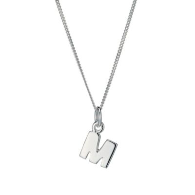 H Samuel Sterling Silver Initial M Pendant