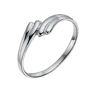 H Samuel Sterling Silver Wing Ring Size L