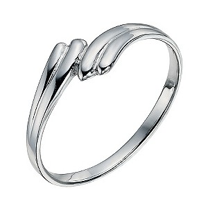 H Samuel Sterling Silver Wing Ring Size N