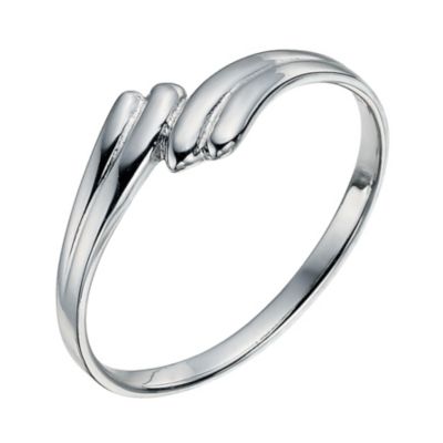 H Samuel Sterling Silver Wing Ring Size P