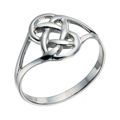 H Samuel Sterling Silver Celtic Ring Size N