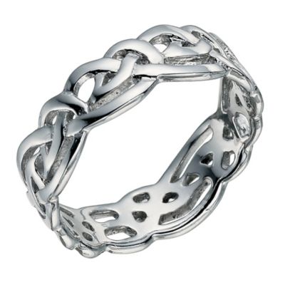 H Samuel Sterling Silver Celtic Band Size N