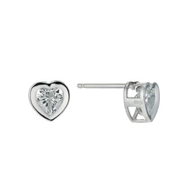 Silver & Platinum Plated Cubic Zirconia Stud Earrings - Product number 9599096