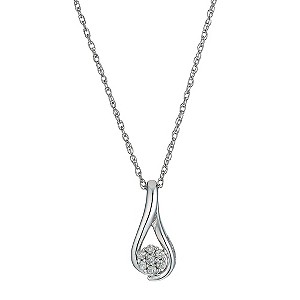 Sterling Silver and 1/6 Carat Diamond Pendant
