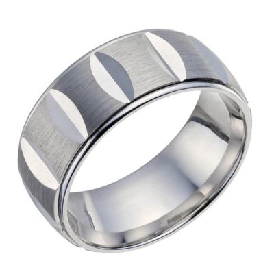 Sterling Silver Patterned 8mm Ring - Product number 9601848