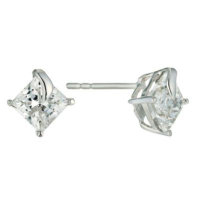 9ct white gold made with Swarovski Zirconia stud earrings - Product number 9606203