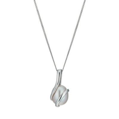 9ct white gold cultured freshwater pearl pendant - Product number 9606432
