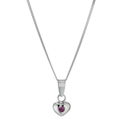 Children's Pink Crystal Heart Pendant - Product number 9609504