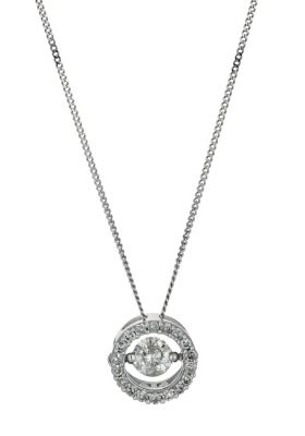 9ct white gold 1/2 carat diamond shimmers pendant - Product number 9610081