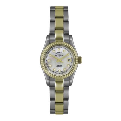 Rotary Ladies' Mother of Pearl Two Colour Bracelet Watch