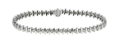 9ct white gold 2 carat diamond bracelet - Product number 9616357