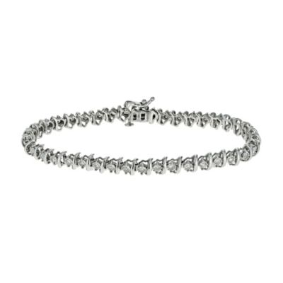 9ct white gold 1 carat diamond bracelet - Product number 9616365
