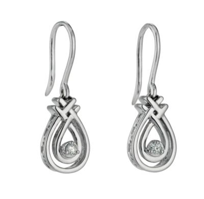 Love's Embrace silver diamond earrings - Product number 9616462