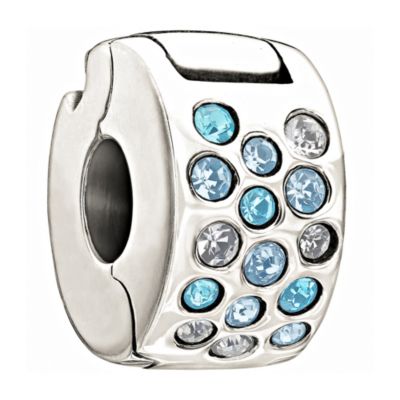 Chamilia Swarovski blue crystal & lock bead - Product number 9616748