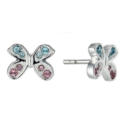 Children's Crystal Butterfly Stud Earrings - Product number 9617019