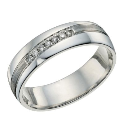 Silver & channel set diamond ring - Product number 9618724