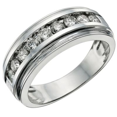 9ct white gold 1 carat pave set diamond ring - Product number 9619119