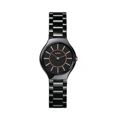 Rado True Thinline ladies' ceramic bracelet jubilé watch - S - Product number 9620559