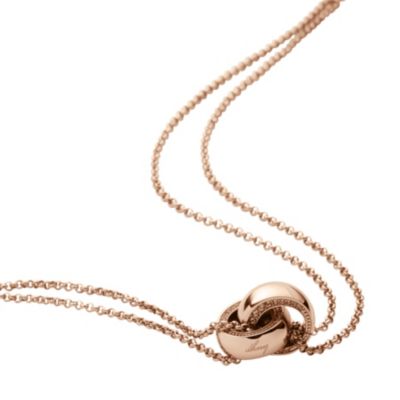 DKNY Stainless Steel & Rose Gold-Plated Double Hoop Pendant - Product number 9620656