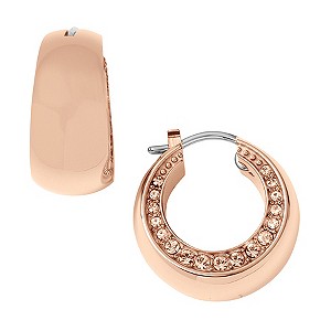 DKNY Stainless Steel & Gold-Plated Stone Set Earrings